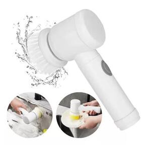 Escova Mágica Limpeza Box Recarregável - 3 Cabeças - Branco