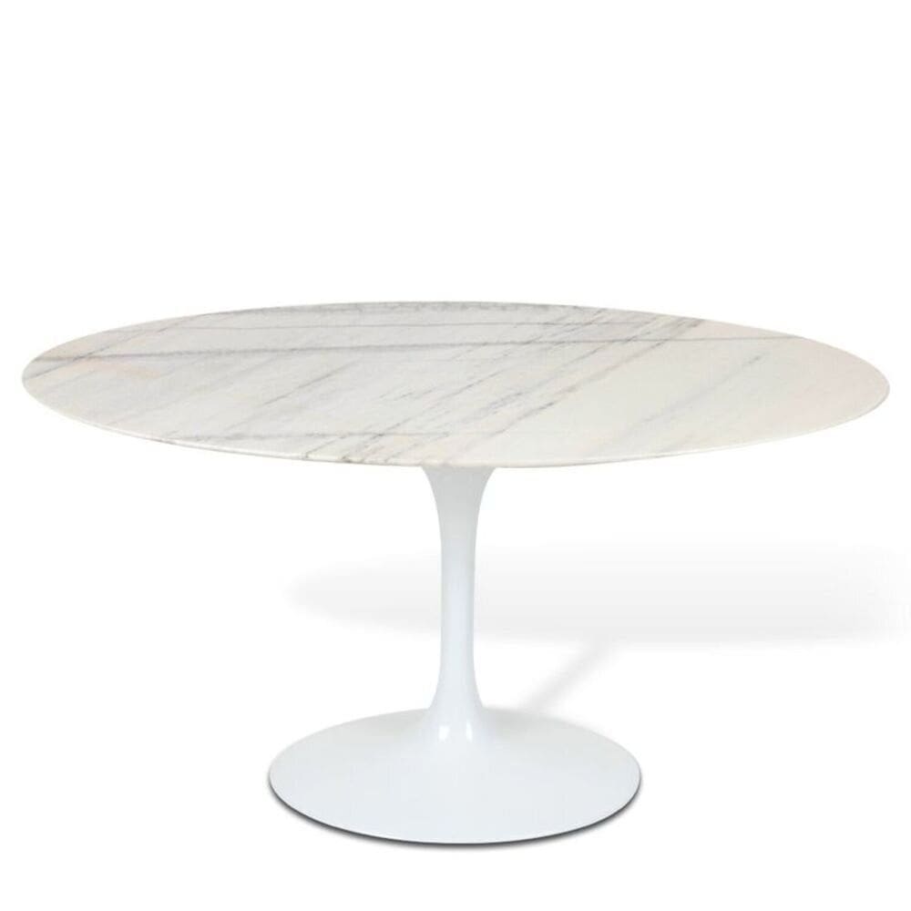 Mesa Saarinen Tulipa Oval Espirito Santo 160x90cm Branco