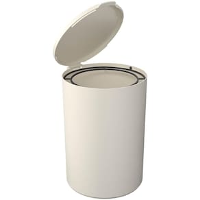 Lixeira de Banheiro e Cozinha Serene 5 Litros Cinza Claro - Coza