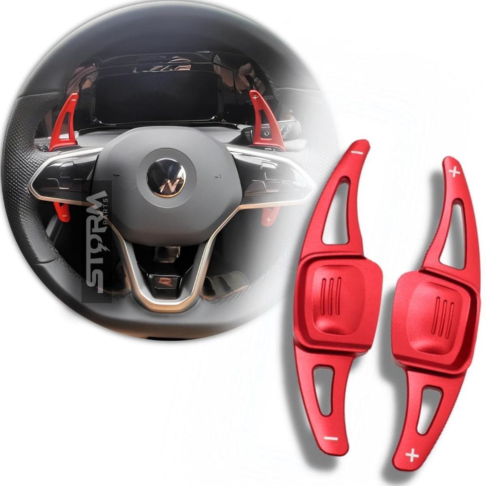 Paddle Shift Volante Vermelho Vw Golf Jetta Polo Virtus Par