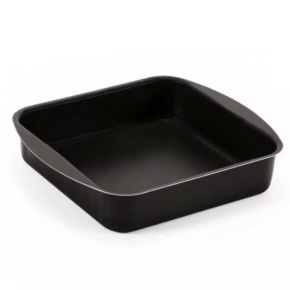 Forma Assadeira Quadrada Antiaderente Teflon Preto 31x27cm (Bolos e Alimentos Não Grudam)