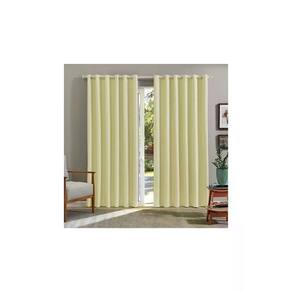 Cortina Bella Janela 260x170 cm Corta Luz Tecido Brilho Liso Marfim