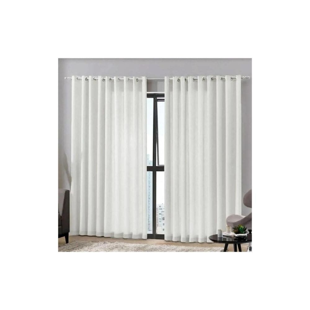 Cortina Bella Janela 420x230 cm Duo Mônaco Marfim