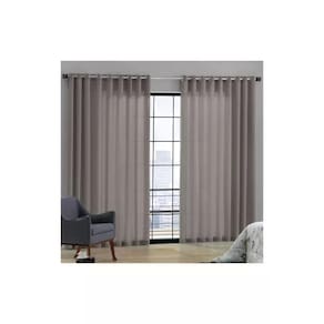 Cortina Bella Janela 420x250 cm Duplex Chiffon Taupe