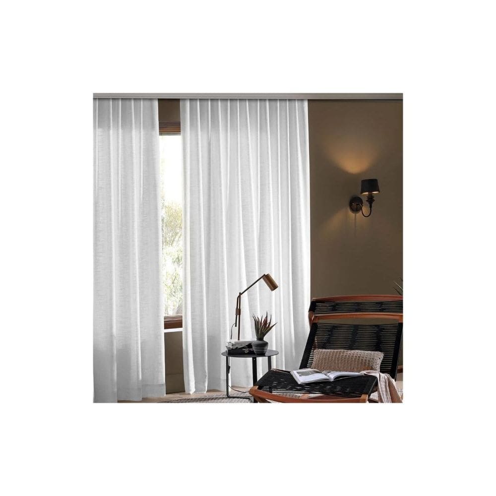 Cortina para Trilho Bella Janela 540x250 cm Duplex Inove Mônaco Branco