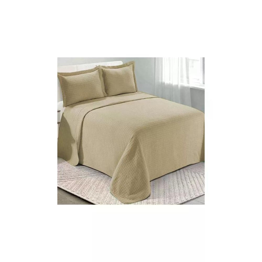 Kit Cobre Leito Colcha Casal Camesa Loft