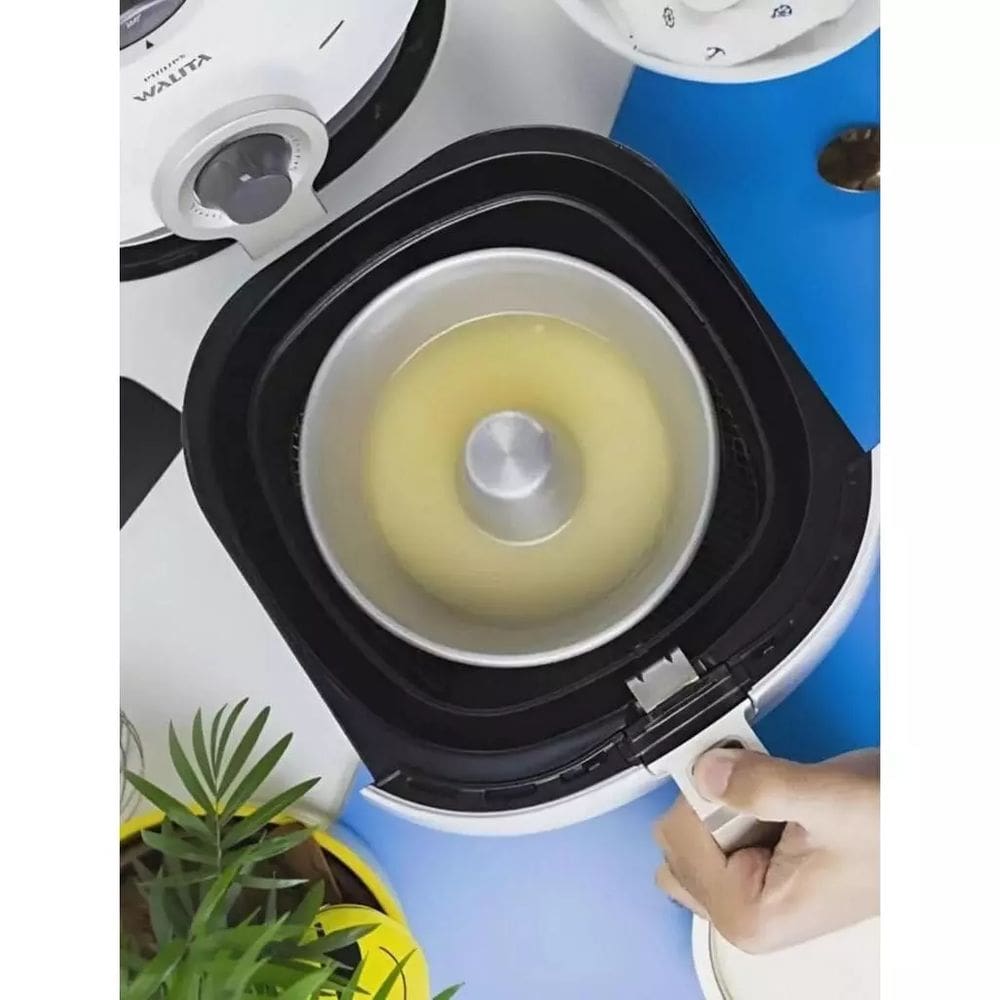 Forma de Alumínio para Bolo e Pudim 17cm Redonda com Furo (Ideal para Airfryer e Forno)