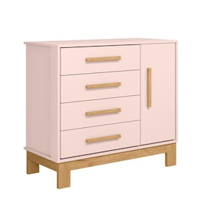 Cômoda Sap. 1Porta 4 Gavetas Rosa Acetinado