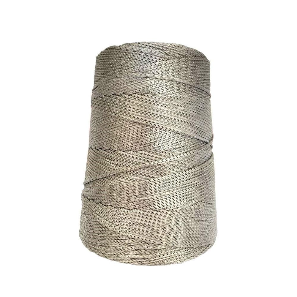 Fio Náutico Cordão 500G 3Mm 500M Croche Trico Bolsa Cinza