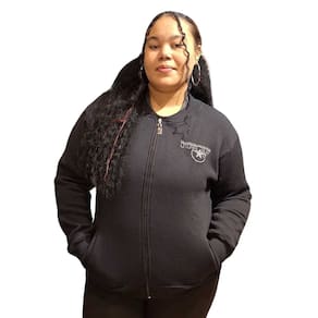 Blusa Moletom Bomber Feminina, Flanelada Com Bolso e Sem Capuz