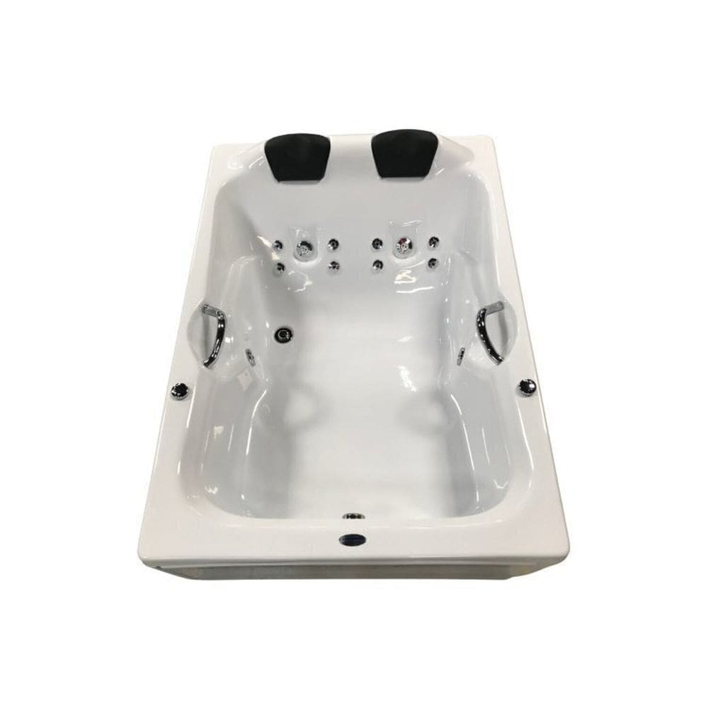 Banheira de Hidromassagem Ouro Fino Acrillic Dupla Premium 1,60m X 1,20m X 47cm com Aquecedor Branco