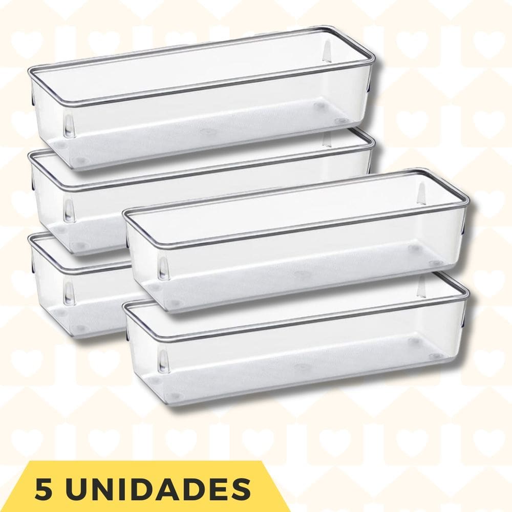 Kit 5 Organizador Porta Objetos Talheres Ferramentas Multiuso