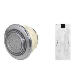 Banheira de Hidromassagem Due Gran Luxo 180x90x50cm - P1 - 110v - sem Aquecedor e Cromoterapia Branco
