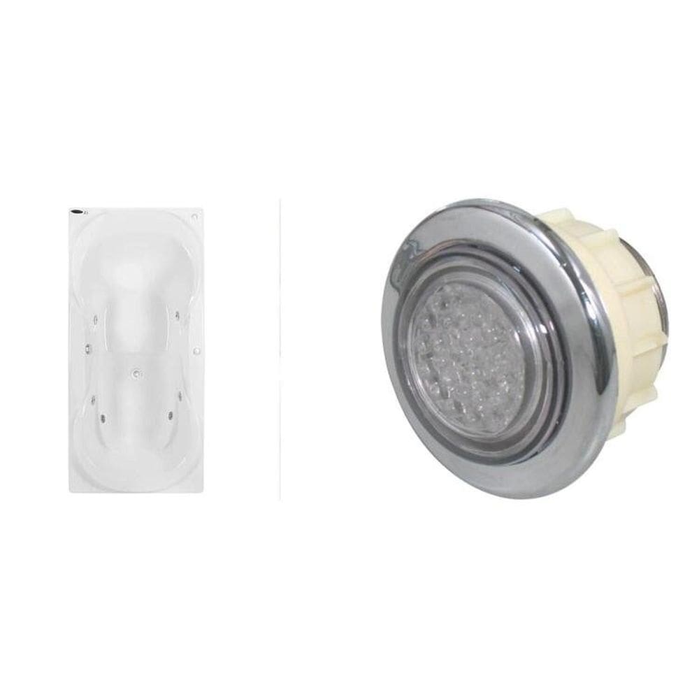 Banheira de Hidromassagem Due Gran Luxo 170x90x50cm - P4 - 110v - sem Aquecedor e Cromoterapia Branco