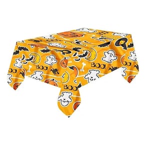 Toalha De Mesa Tnt Halloween Estampado - Laranja Fantasmas