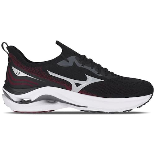 imagem-Tênis Mizuno Wave Zest 2 - Masculino - Preto-Vermelho - 43 - Preto