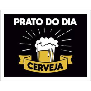 Kit 5 Placas Prato Do Dia Cerveja 36X46