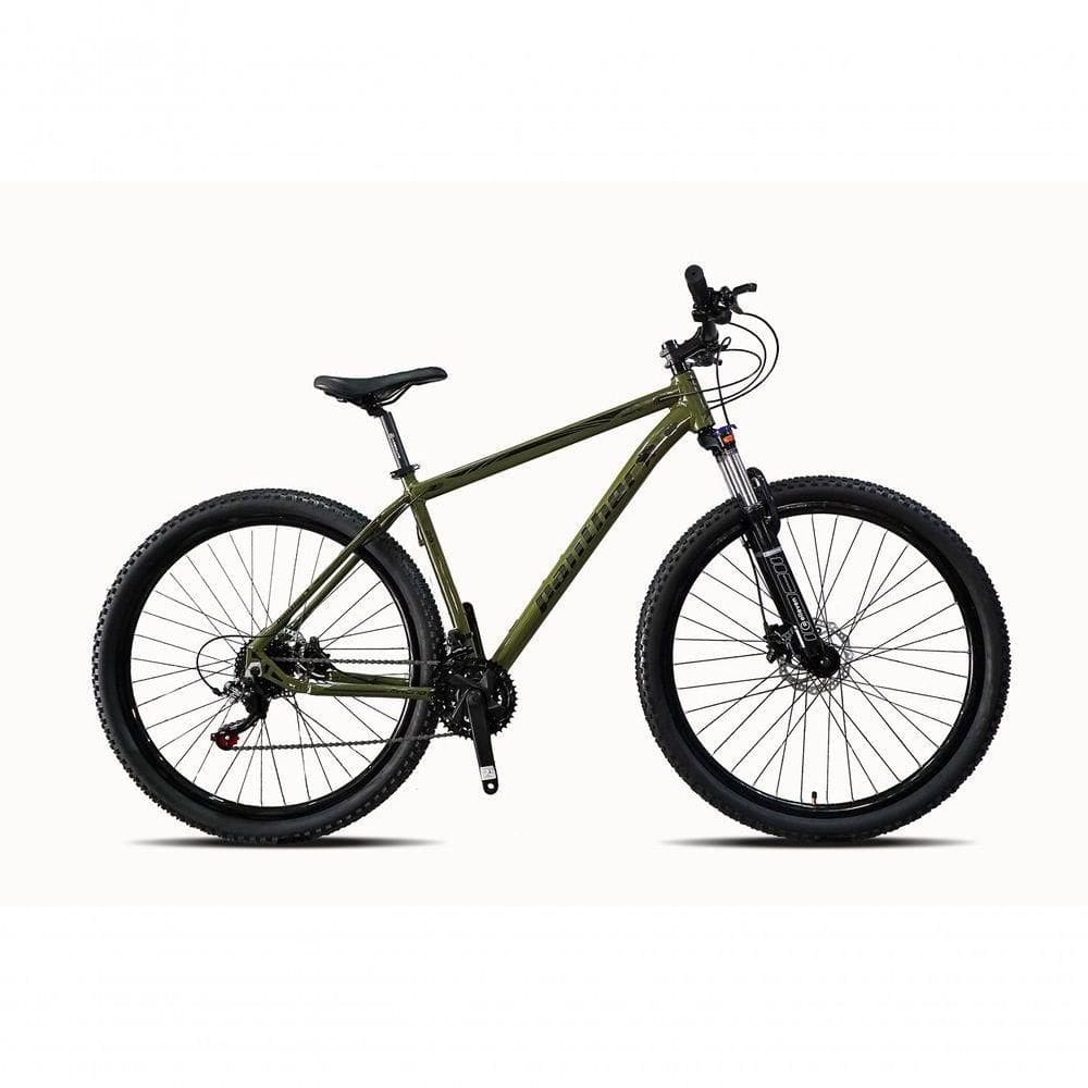 Bicicleta Aro 29 Panther Magno 24v Hidráulico Verde Militar Câmbios Shimanos