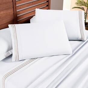 Conjunto Cama Casal Queen Size Cherry Bordado Inglês 200