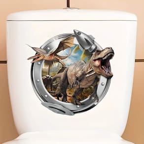 Adesivo De Vaso Sanitário Escotilha Dinossauro