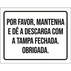 Kit 5 Placas Mantenha E Dê A Descarga Tampa Fechada 36X46