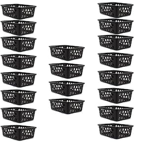 Kit 20 Cestos Organizador Pequeno 16X12X6Cm Preto