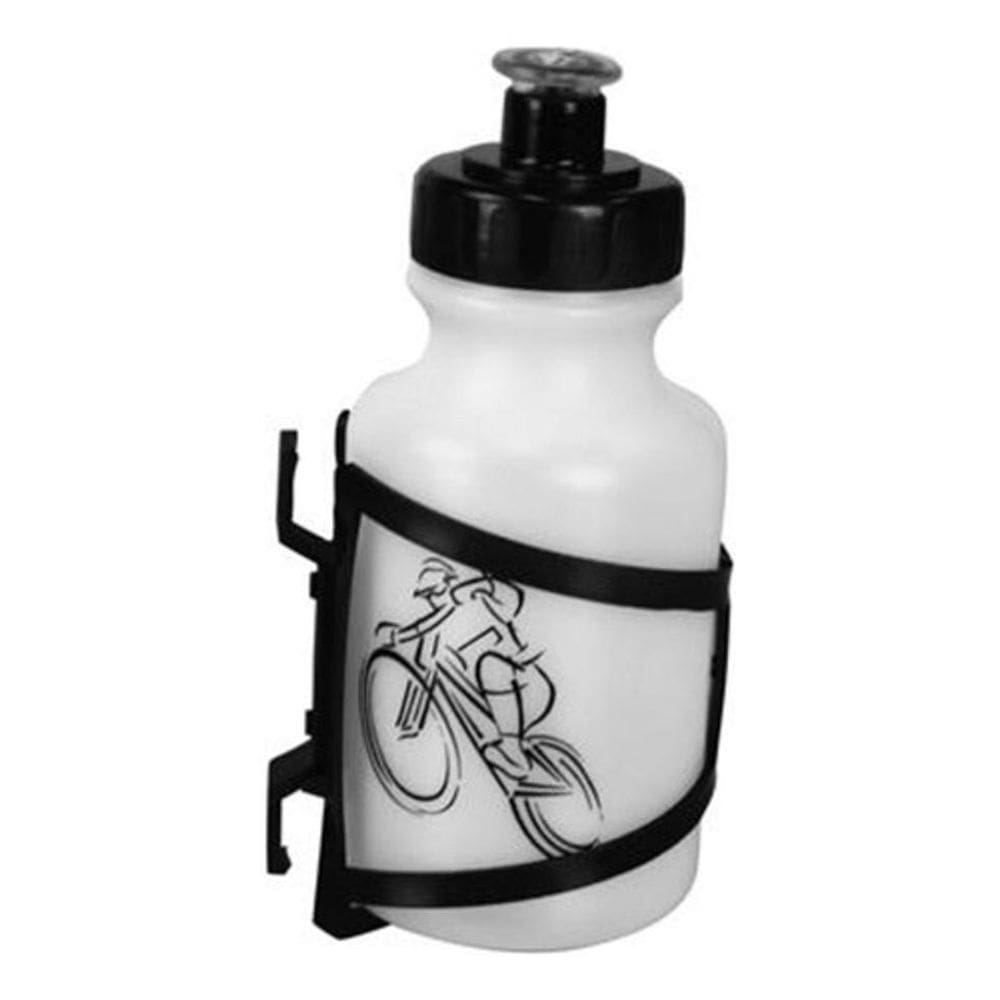 Garrafinha Caramanhola Infantil Bike C/Suporte 300Ml Branco