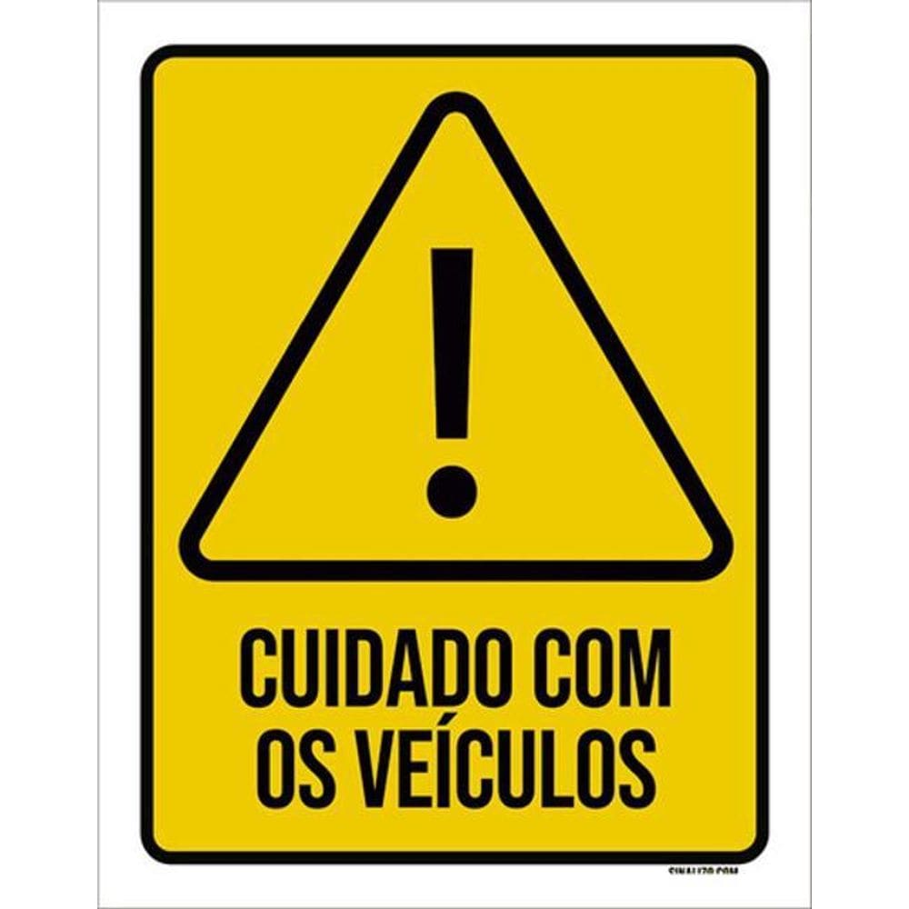Kit 5 Placas Cuidado Com Os Veículos 36X46