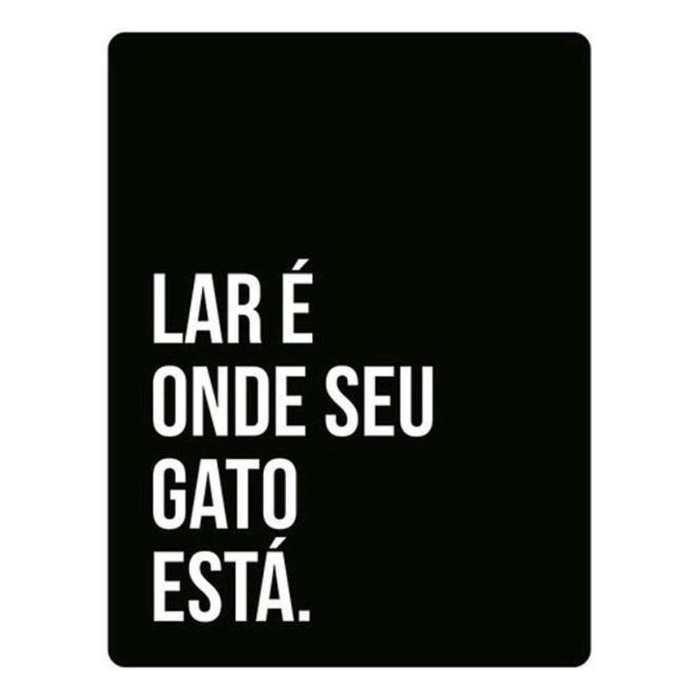 Kit 5 Placas Lar Onde Seu Gato Está 36X46