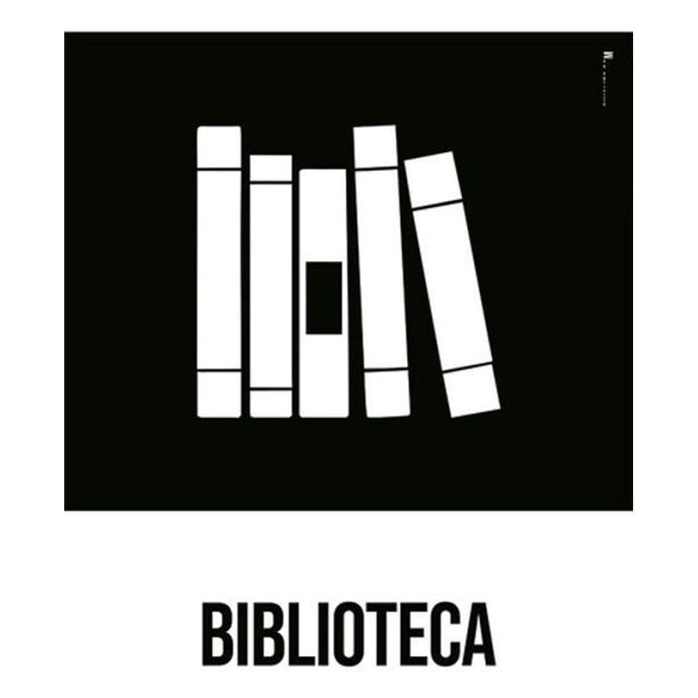 Kit 5 Placas Desenho Biblioteca