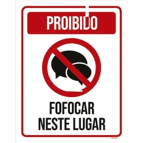Kit 3 Placas Decorativa - Proibido Fofocar Neste Lugar