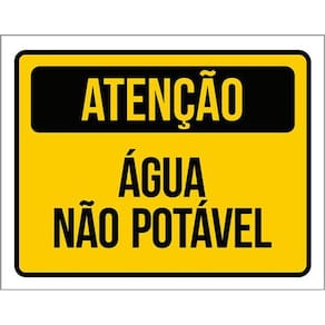 Kit 5 Placas Atenção Água Não Potável 36X46