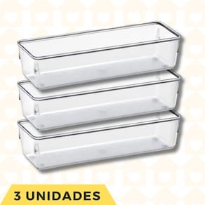 Kit 3 Organizador Porta Objetos Talheres Ferramentas Multiuso