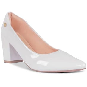 Scarpin Feminino Salto Alto Grosso Verniz