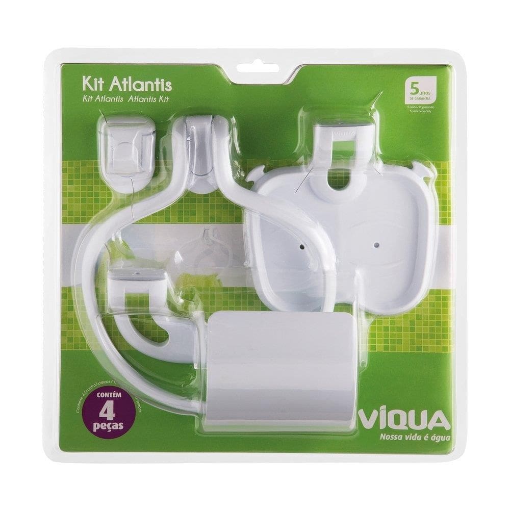 Kit Banheiro Viqua Atlantis 4 Pecas Branco