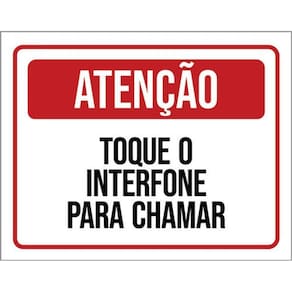 Kit 3 Placas Atenção Toque Interfone Para Chamar