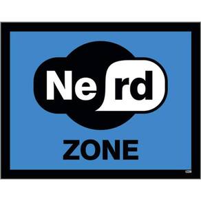 Kit 3 Placas Sinalização - Nerd Zone Wifi Azul