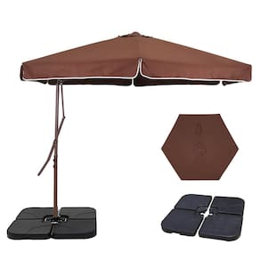 Kit Ombrelone Lateral Suspenso 3m Oslo Com Alavanca + Base 60L Quadrada - Belfix