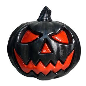 Abóbora Decorativa Halloween 15Cm Plástico Preto
