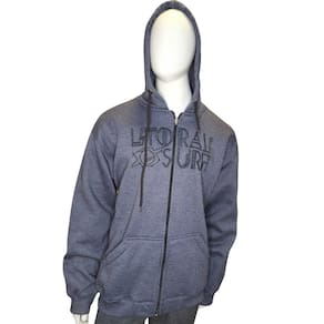 Moletom Masculino Cinza Escuro Litoral Surf