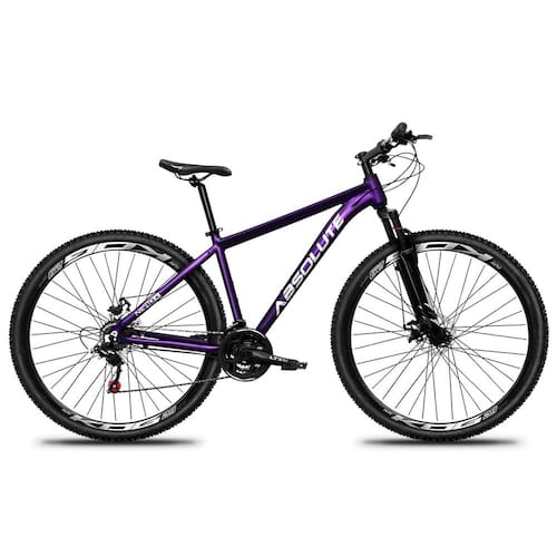 Bicicleta aro 29 Absolute Nero 5 21V Freio a Disco - Cor: Roxo / Tamanho: 19
