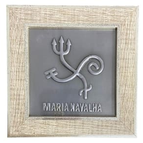 Quadro Orixá Maria Navalha Em Madeira 18 Cm - Escolha A Cor