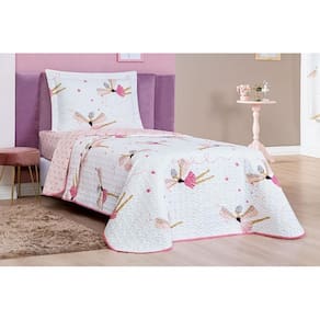 Colcha Solteiro Kids Luxo Menino Menina Micropercal 200 Fio