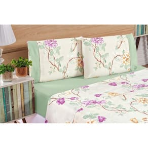 Conjunto Lençol Casal Queen Size Naturale 200 Fios Belle