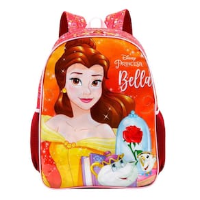 Mochila Escolar A Bela e a Fera Disney Poliéster 42x30x15 cm