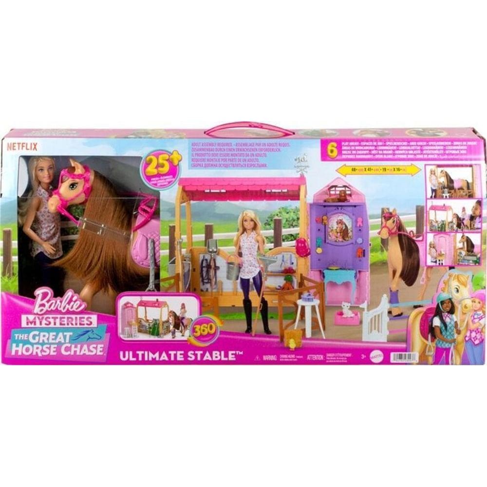 Barbie The Great Horse Chase Estabulo Do Sonho Mattel Hxj44