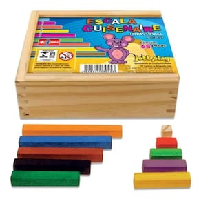 Escala Cuisenaire Individual 68 Peças Em Madeira