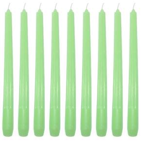 Kit 10 Vela Riscada 25 Cm Verde Festa Decoração Comprida