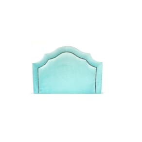 Cabeceira Provençal Solteiro Com Tachas Em Corino Azul Bebê