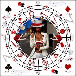 A Legítima Toalha Tecido Jogo Cartas Maria Navalha 70X70Cm